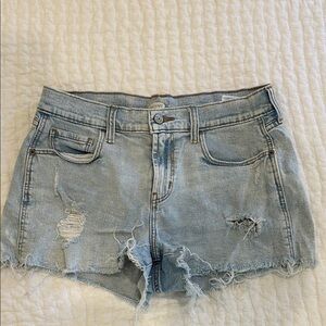 Old Navy Light Blue Distressed Denim Shorts